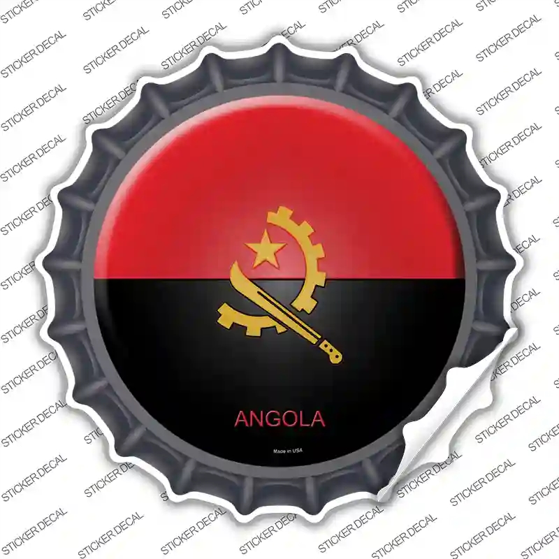BC-188s-S Angola Country Novelty Bottle Cap Sticker Decal - Small