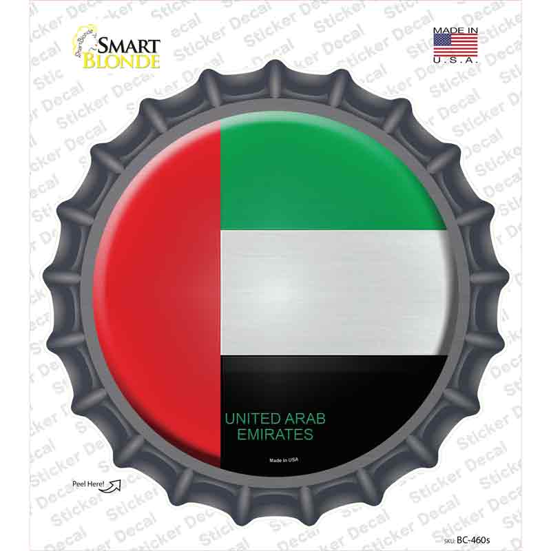 BC-460s-M UN Arab Emirates Novelty Bottle Cap Sticker Decal - Medium