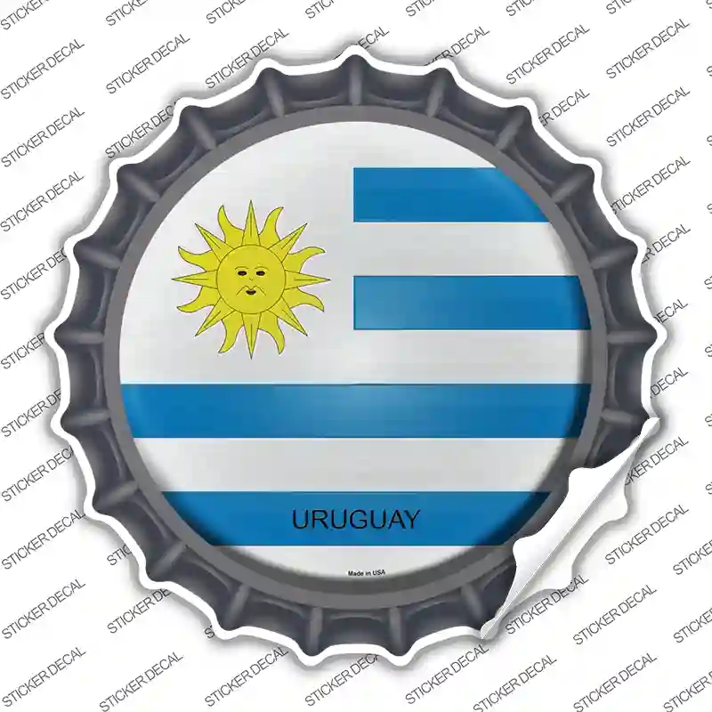 BC-465s-S Uruguay Country Novelty Bottle Cap Sticker Decal - Small