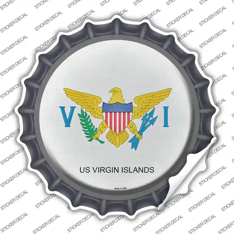 BC-467s-S US Virgin Islands Novelty Bottle Cap Sticker Decal - Small