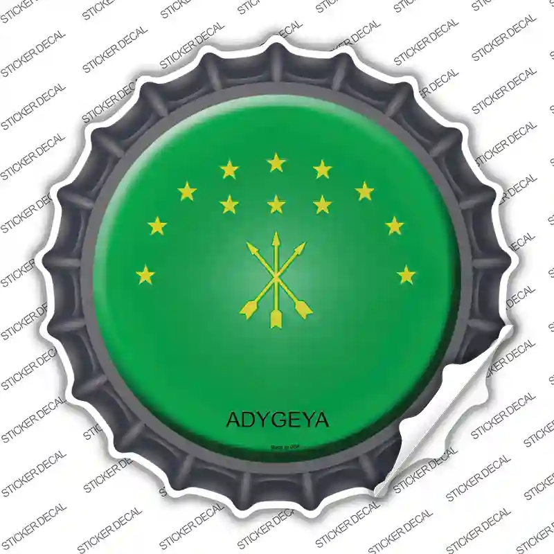 BC-179s-S Adygea Country Novelty Bottle Cap Sticker Decal - Small