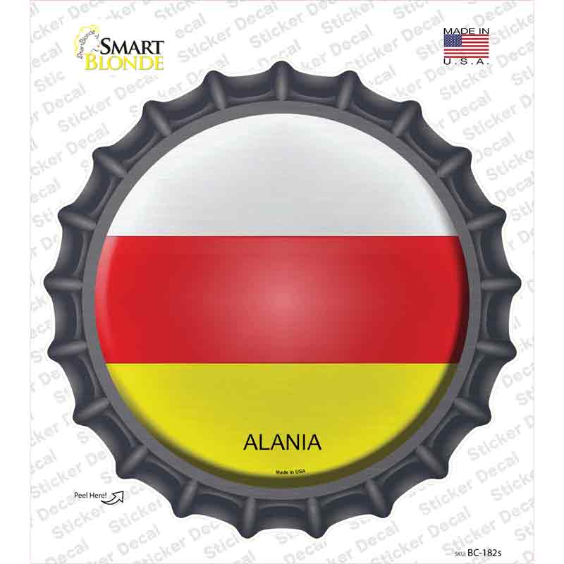 BC-182s-M Alania Country Novelty Bottle Cap Sticker Decal - Medium