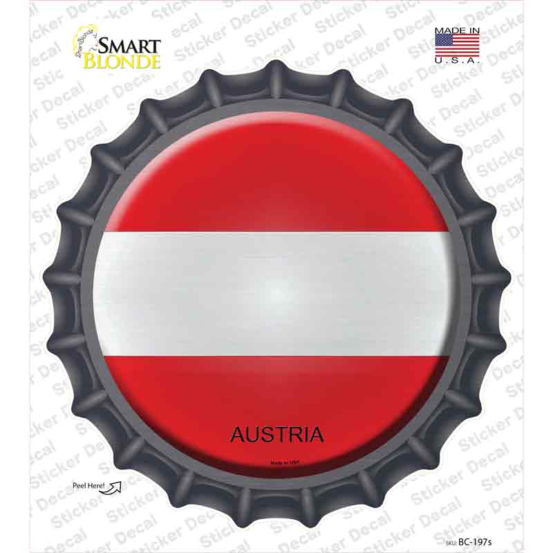 BC-197s-M Austria Novelty Bottle Cap Sticker Decal - Medium