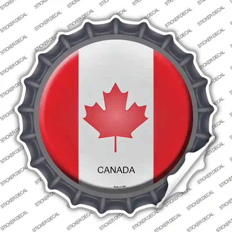 BC-223s-XL Canada Country Novelty Bottle Cap Sticker Decal - Extra Large