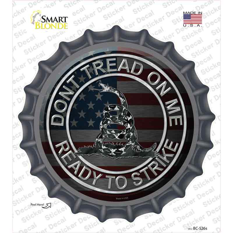 BC-526s-M Do Not Tread on Me Novelty Bottle Cap Sticker Decal - Medium