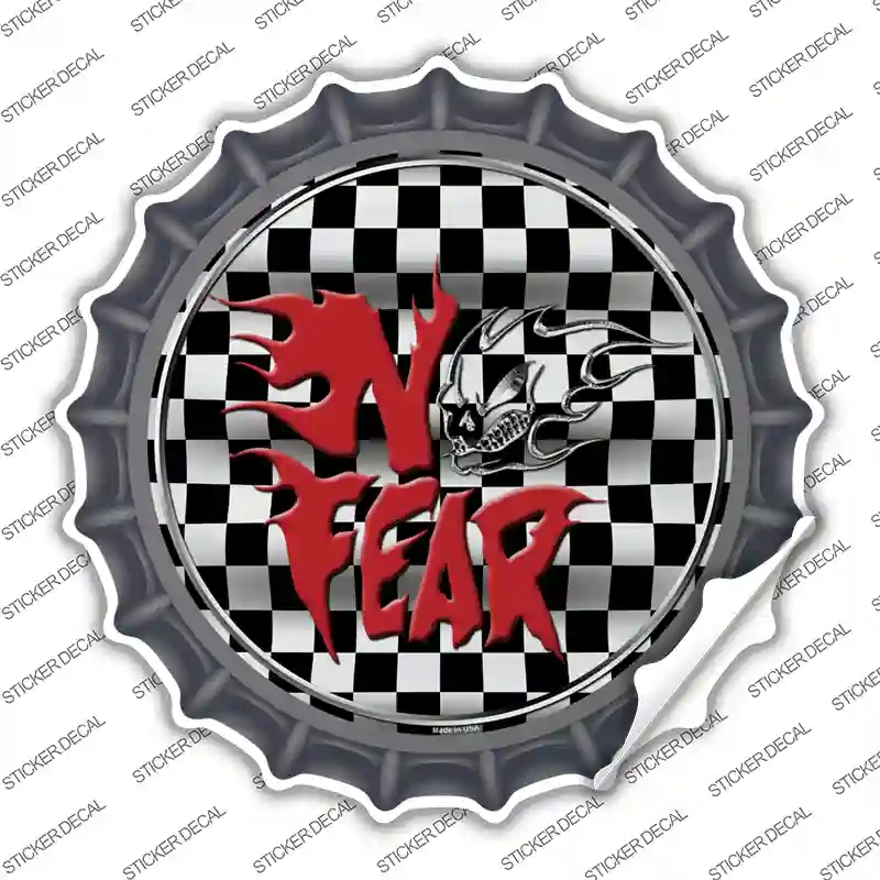 BC-548s-S No Fear Novelty Bottle Cap Sticker Decal - Small