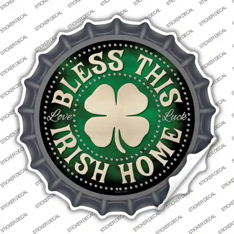 BC-610s-S Bless This Irish Home Novelty Bottle Cap Sticker Decal - Small