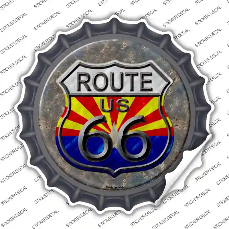BC-517s-S Arizona Route 66 Novelty Bottle Cap Sticker Decal - Small