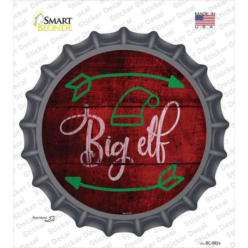 BC-992s-M Big Elf Novelty Bottle Cap Sticker Decal - Medium