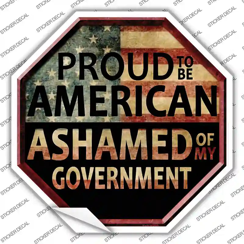 BS-393s-S Proud to Be American Novelty Octagon Sticker Decal - Small