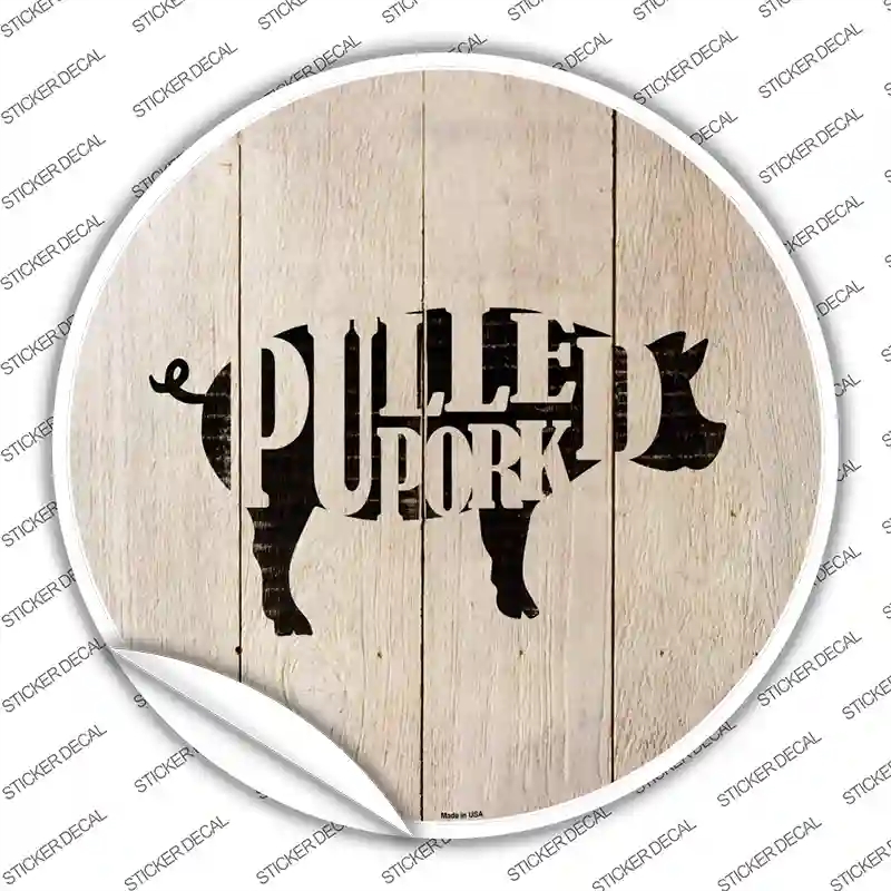 C-1074s-S Pigs Make Pulled Pork Novelty Circle Sticker Decal - Small