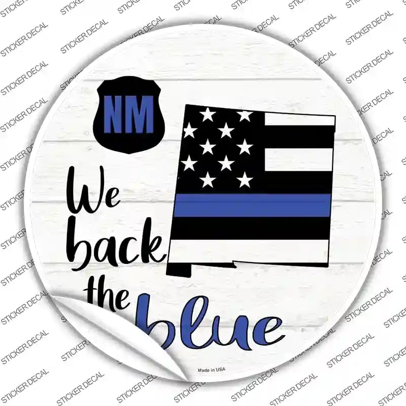 C-1260s-XL   Mexico Back the Blue Novelty Circle Sticker Decal - Extra Large