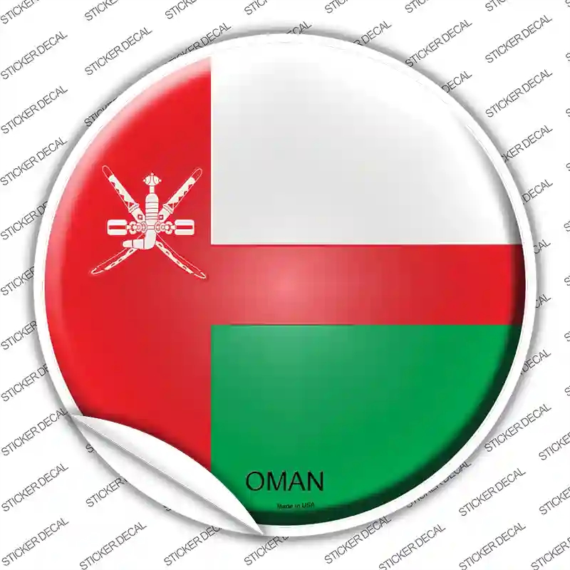 C-380s-L Oman Country Novelty Circle Sticker Decal - Large