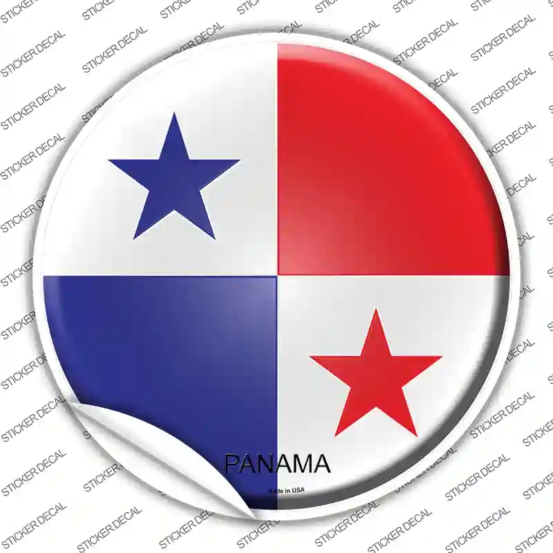 C-385s-XL Panama Country Novelty Circle Sticker Decal - Extra Large
