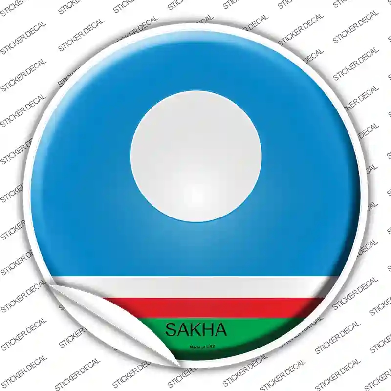 C-398s-XL Sakha Country Novelty Circle Sticker Decal - Extra Large