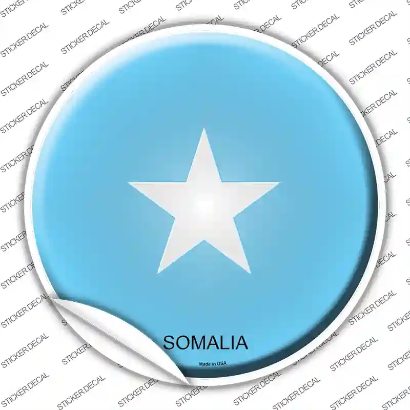 C-417s-S Somalia Country Novelty Circle Sticker Decal - Small