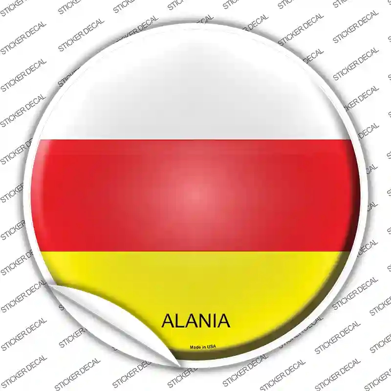 C-182s-S Alania Country Novelty Circle Sticker Decal - Small