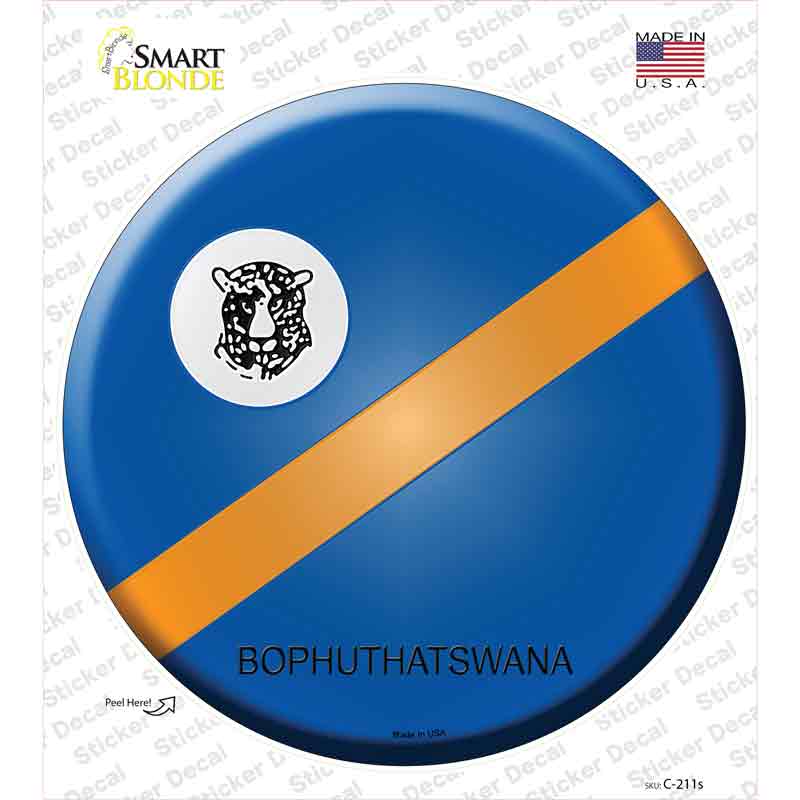C-211s-M Bophuthatswana Country Novelty Circle Sticker Decal - Medium
