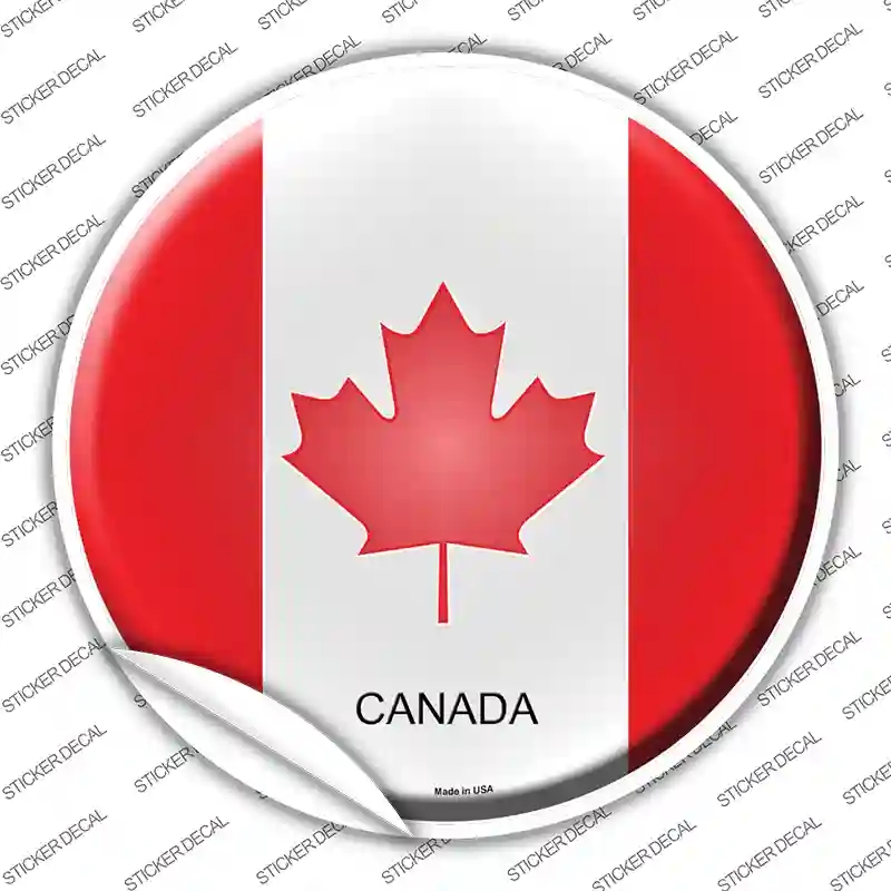 C-223s-XL Canada Country Novelty Circle Sticker Decal - Extra Large