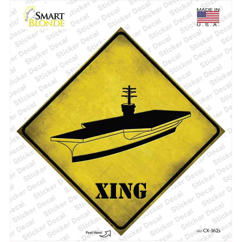 CX-362s-M Aircraft Carrier Novelty Diamond Sticker Decal - Medium