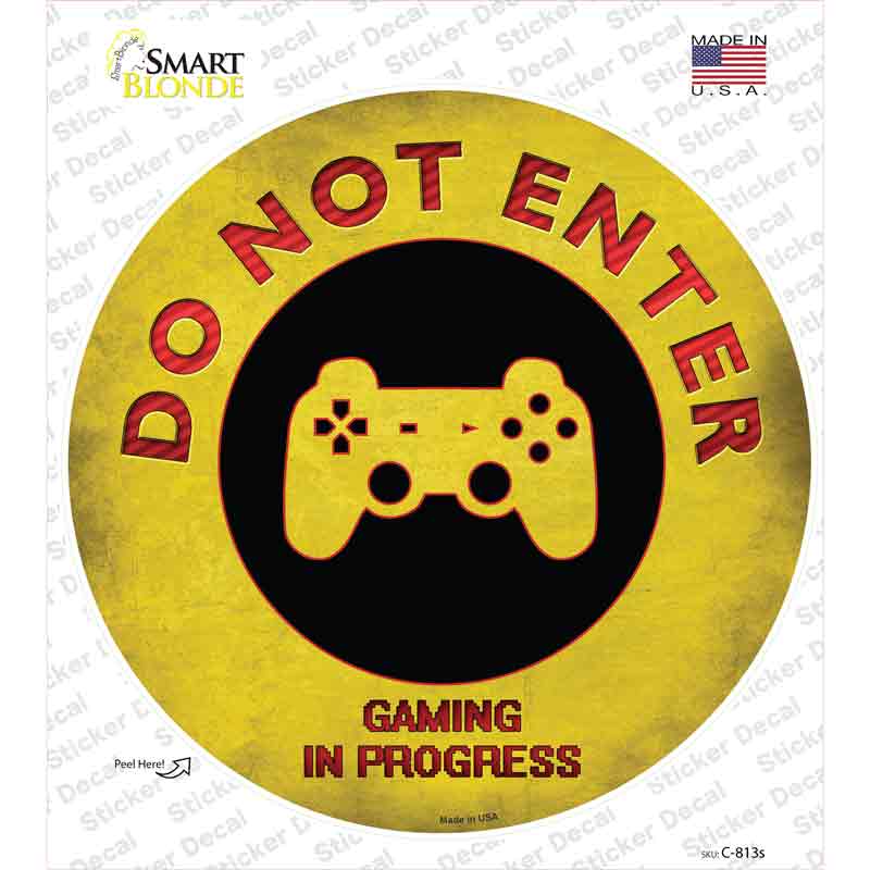C-813s-M Do Not Enter PlayStation Novelty Circle Sticker Decal - Medium