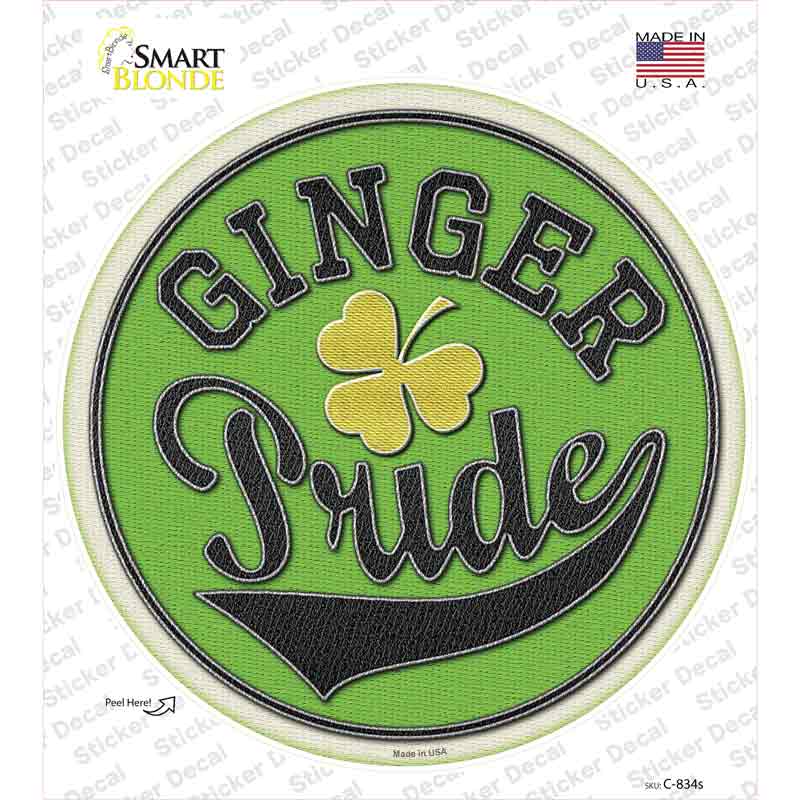 C-834s-M Ginger Pride Novelty Circle Sticker Decal - Medium