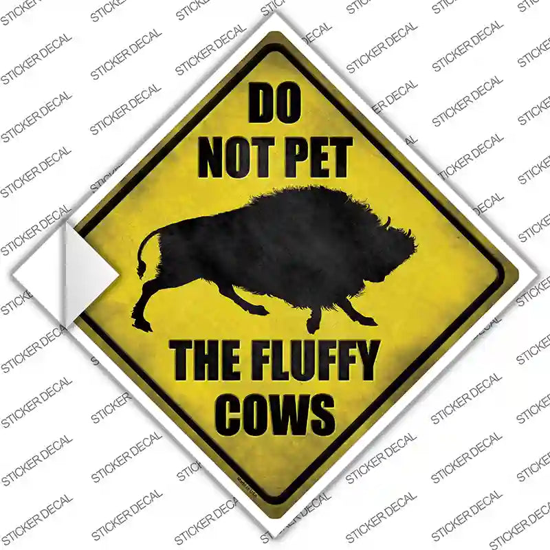 CX-643s-S Bison Do Not Pet Novelty Diamond Sticker Decal - Small