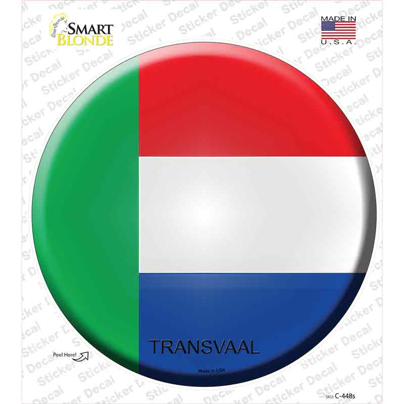 C-448s-M Transvaal Country Novelty Circle Sticker Decal - Medium
