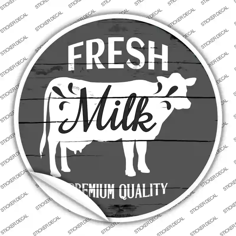 C-855s-XL Fresh Milk Premium Quality Novelty Circle Sticker Decal - Extra Large