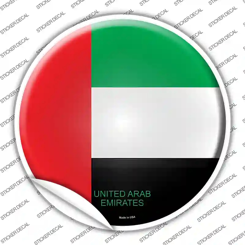 C-460s-L UN Arab Emirates Novelty Circle Sticker Decal - Large