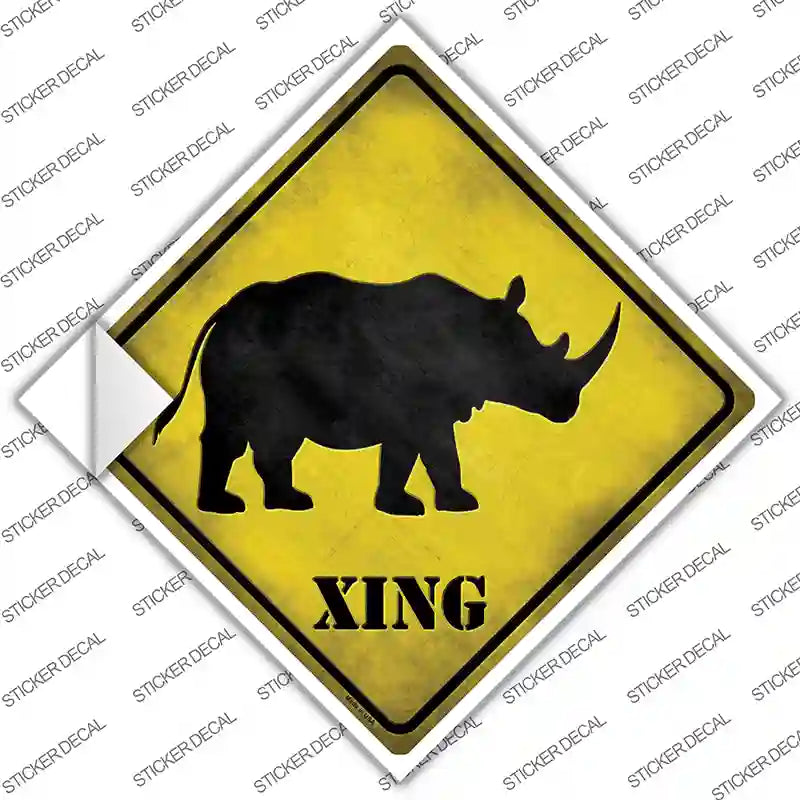 CX-031s-S Rhino Xing Novelty Diamond Sticker Decal - Small
