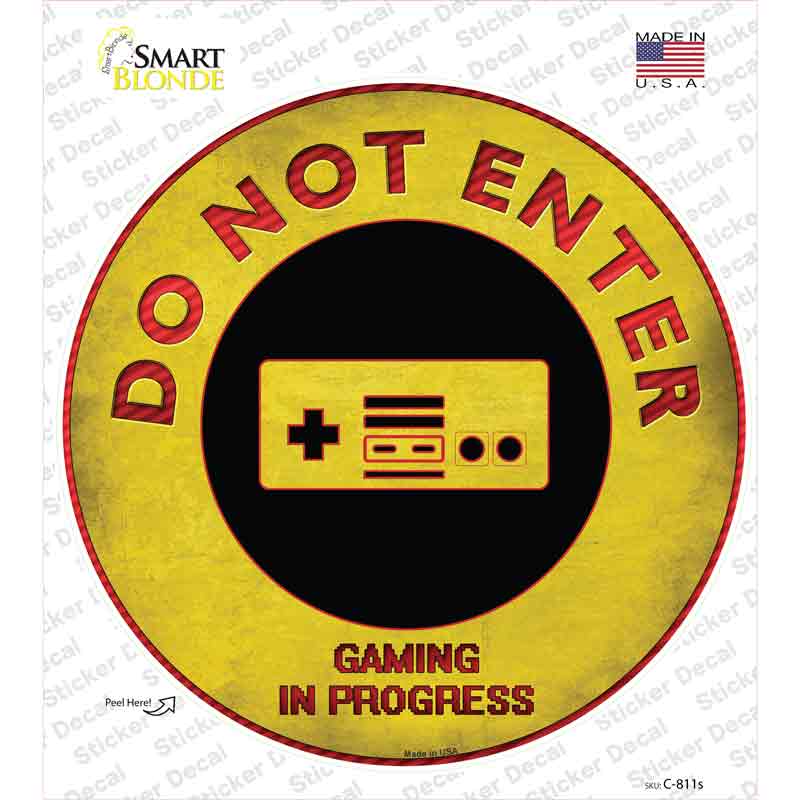 C-811s-M Do Not Enter NES Novelty Circle Sticker Decal - Medium