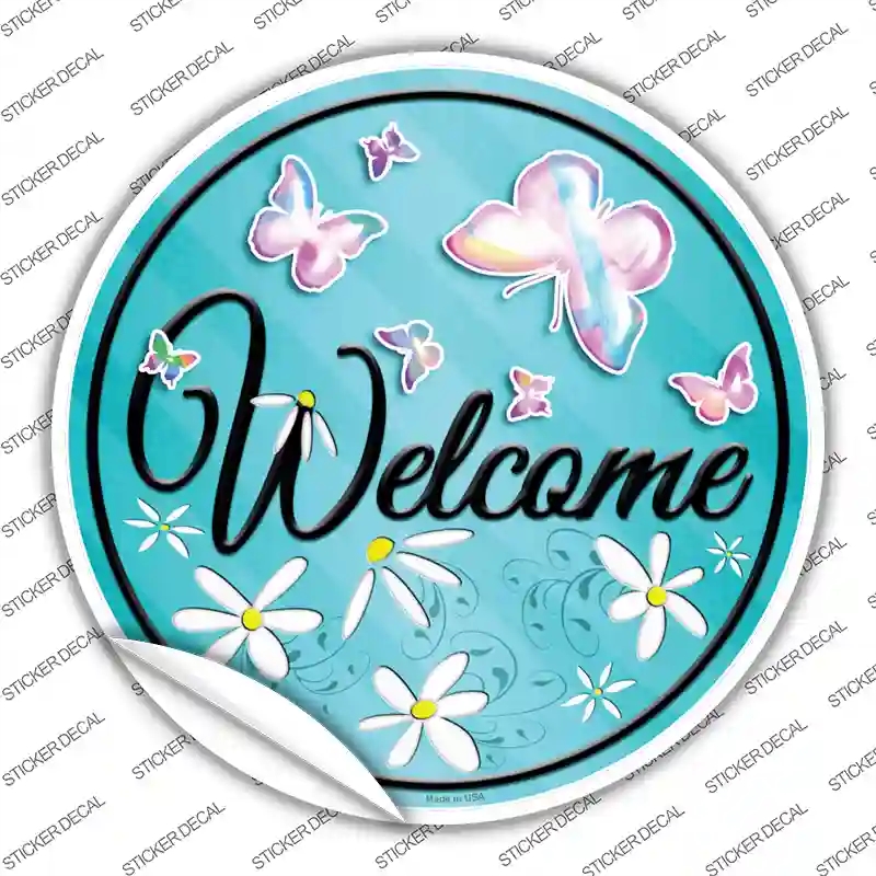 C-841s-XL Welcome Novelty Circle Sticker Decal - Extra Large