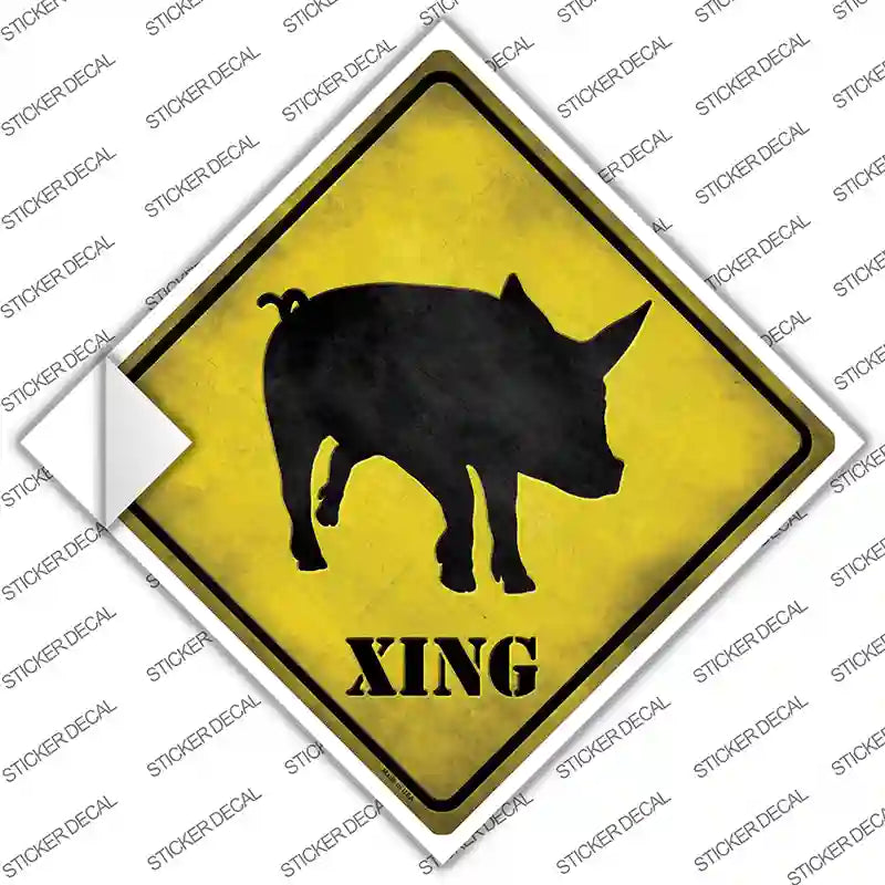 CX-051s-S Pig Xing Novelty Diamond Sticker Decal - Small