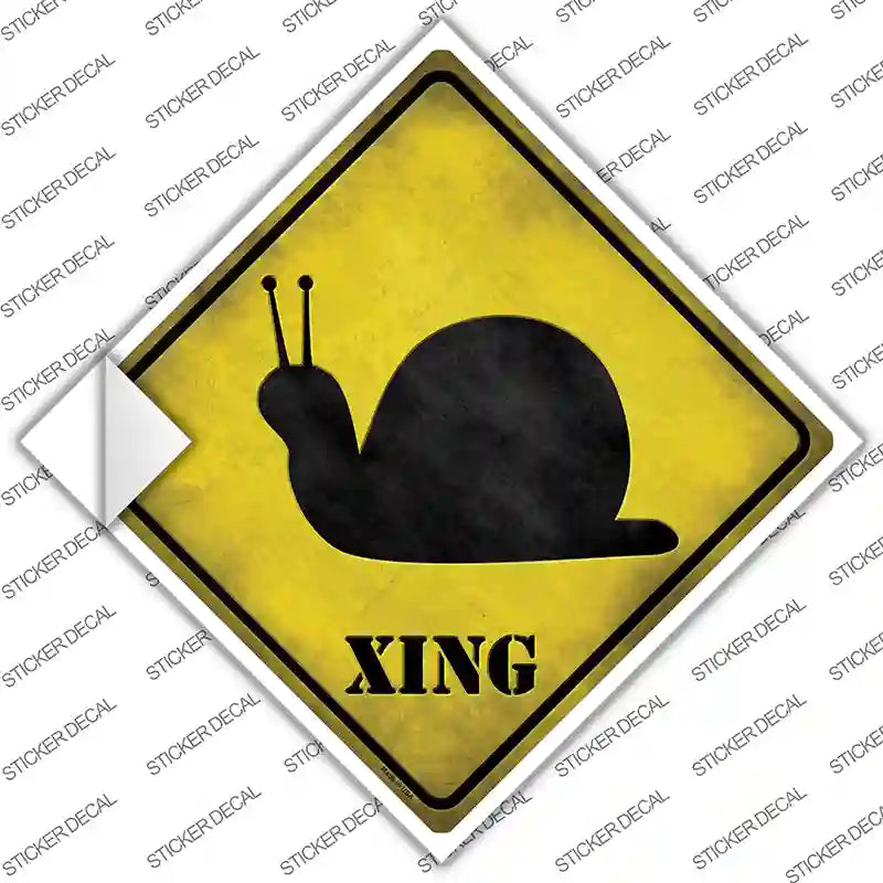 CX-064s-L Snail Xing Novelty Diamond Sticker Decal - Large