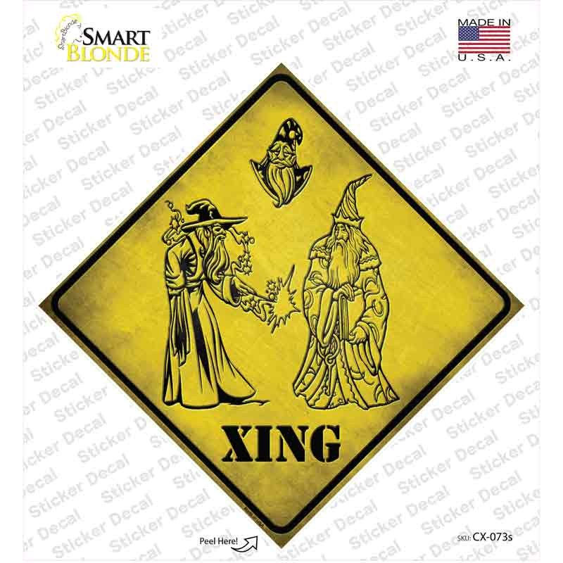 CX-073s-M Wizards Xing Novelty Diamond Sticker Decal - Medium