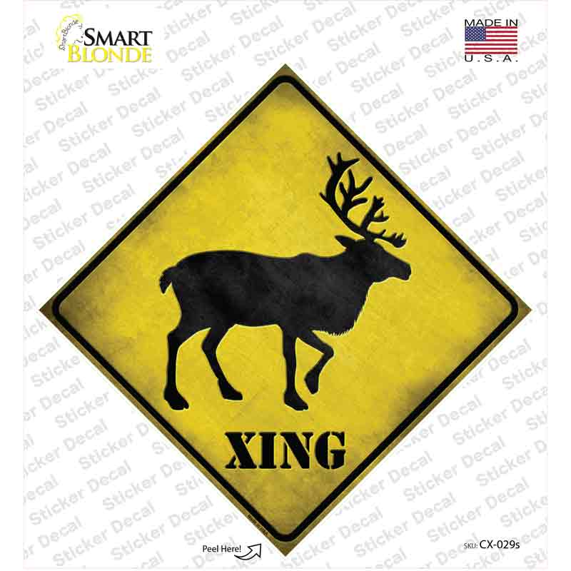 CX-029s-M Elk Xing Novelty Diamond Sticker Decal - Medium