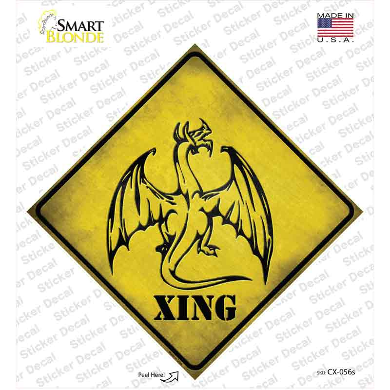 CX-056s-M Dragon Xing Novelty Diamond Sticker Decal - Medium