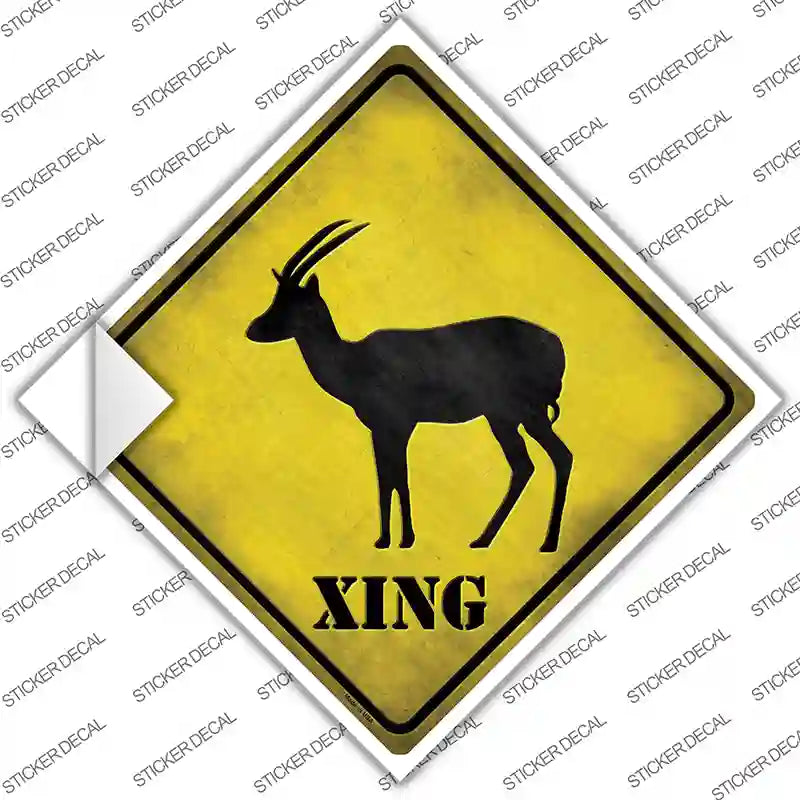 CX-061s-XL Antelope Xing Novelty Diamond Sticker Decal - Extra Large