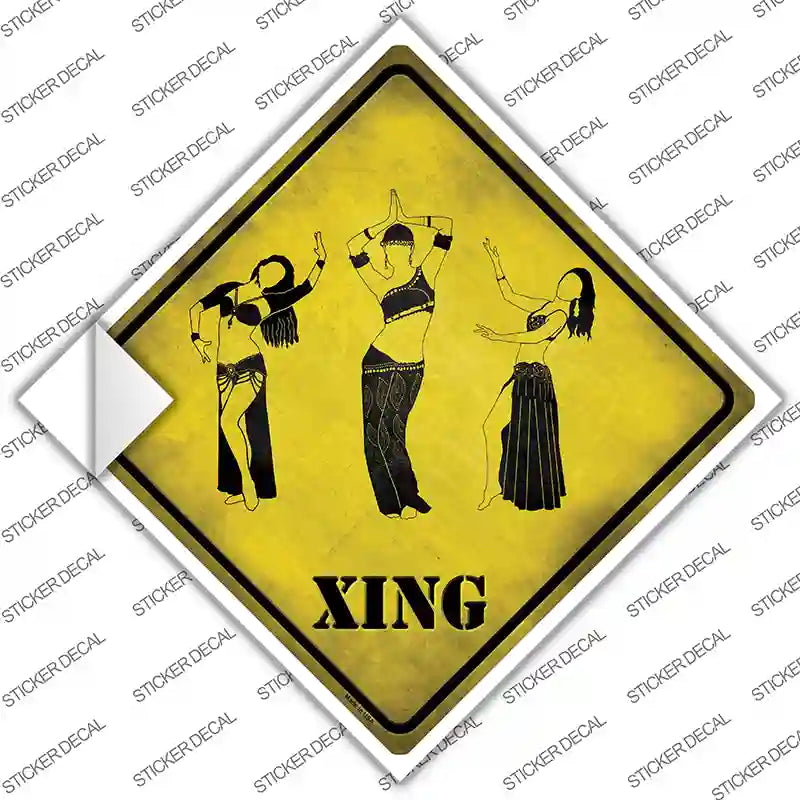 CX-227s-S Belly Dancers Xing Novelty Diamond Sticker Decal - Small