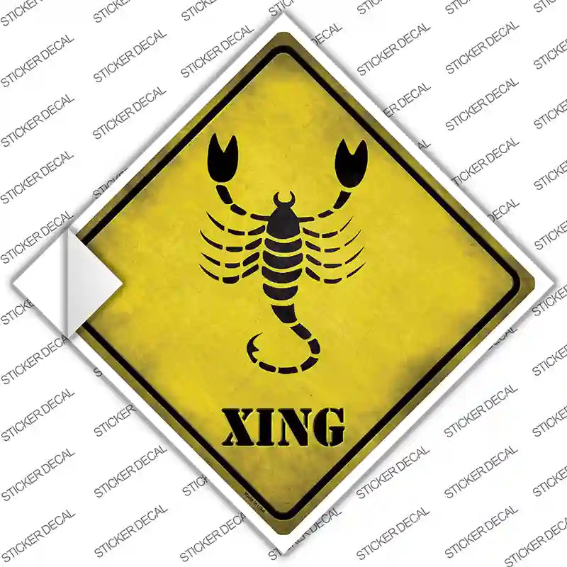 CX-247s-S Scorpio Zodiac Animal Xing Novelty Diamond Sticker Decal - Small