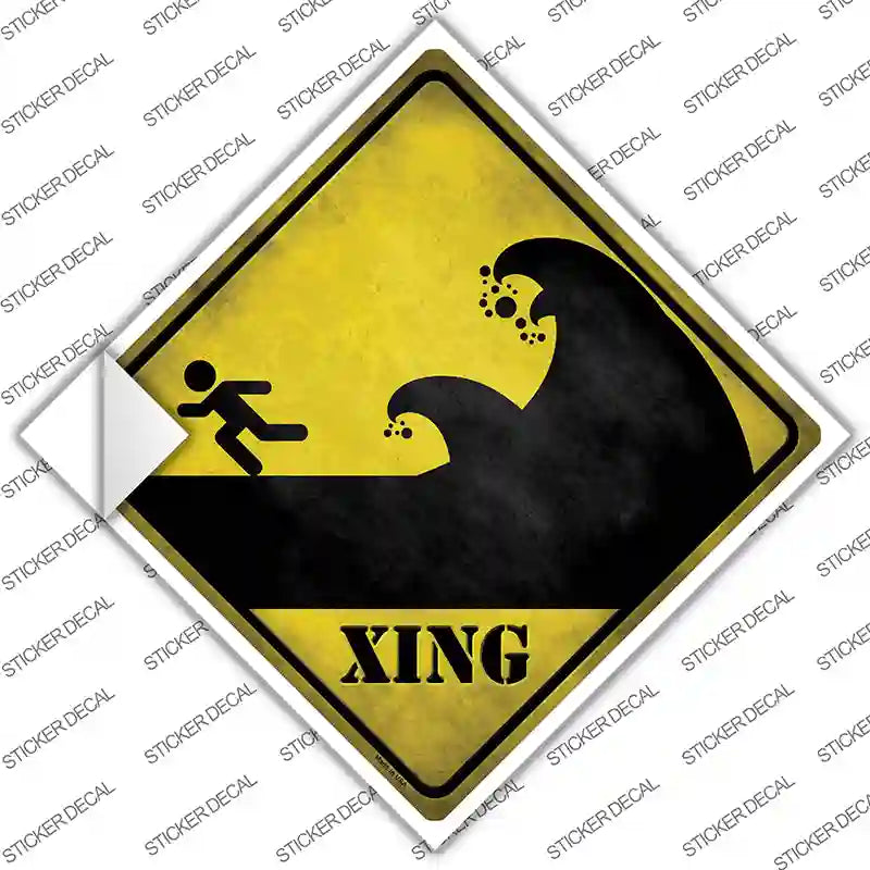 CX-316s-S Tsunami Xing Novelty Diamond Sticker Decal - Small