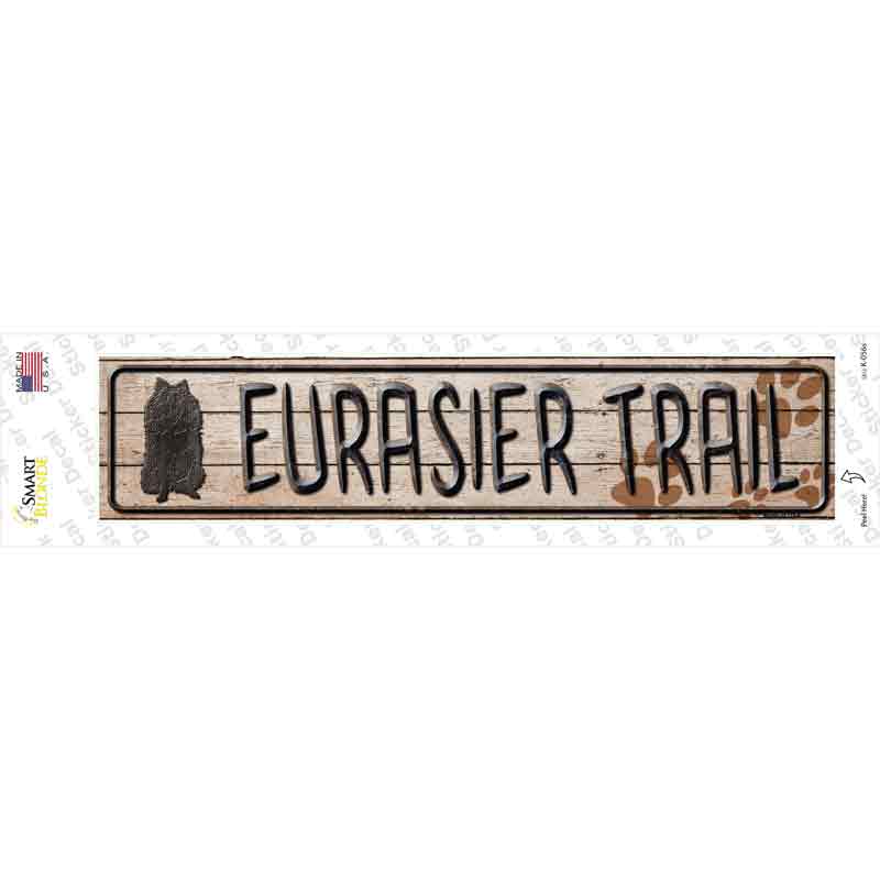 K-056s-M Eurasier Trail Novelty Narrow Sticker Decal - Medium