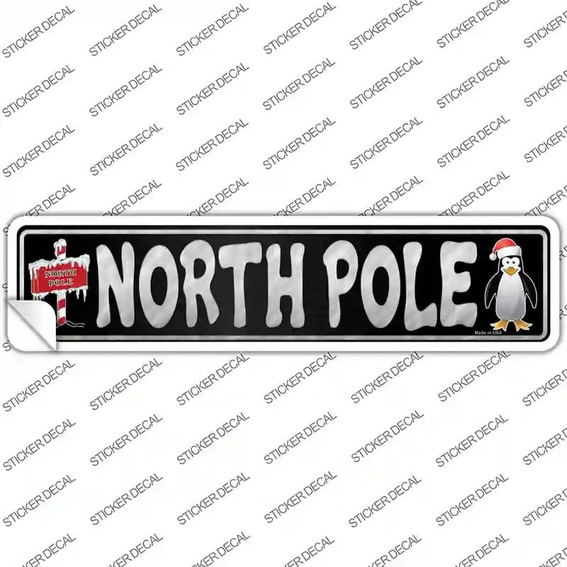 K-1354s-XL North Pole Novelty Narrow Sticker Decal - Extra Large