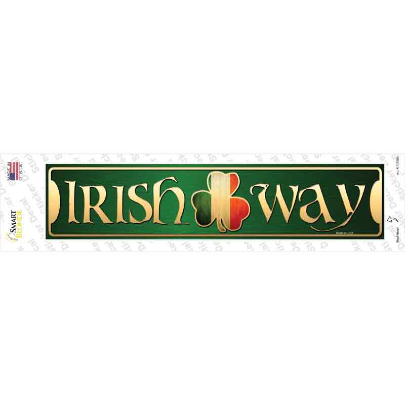 K-1358s-M Irish Way Novelty Narrow Sticker Decal - Medium