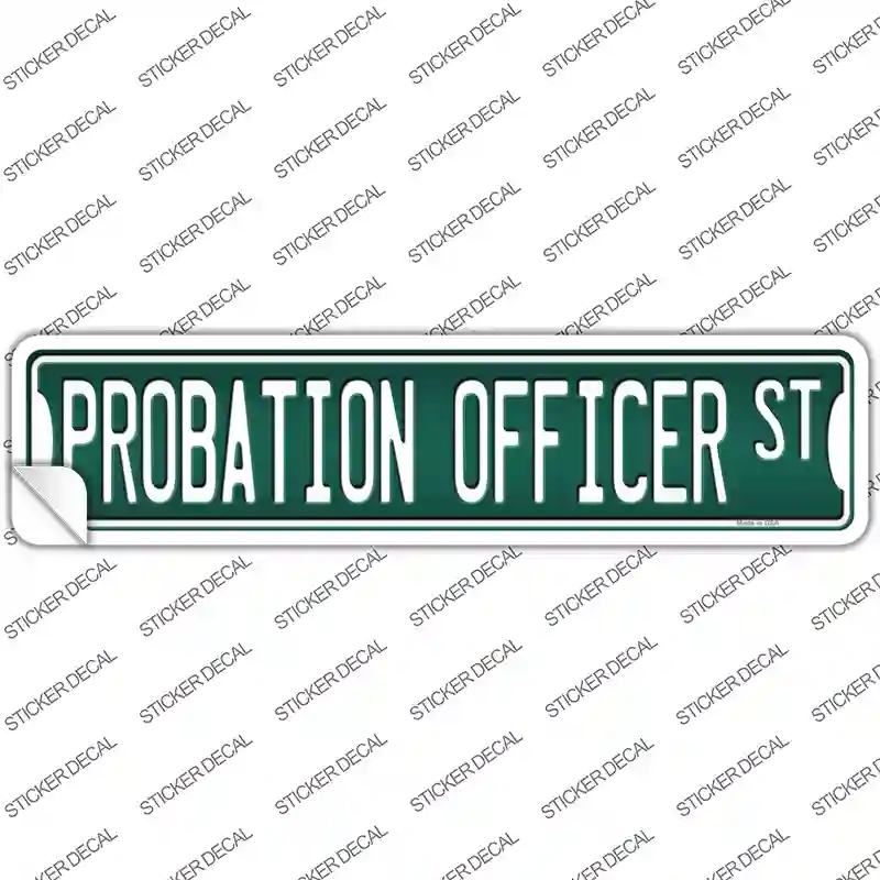 K-1369s-S Probation Officer St Novelty Narrow Sticker Decal - Small