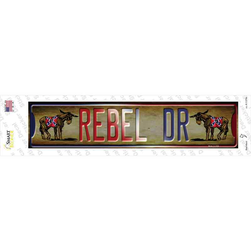K-1379s-M Rebel Drive Novelty Narrow Sticker Decal - Medium