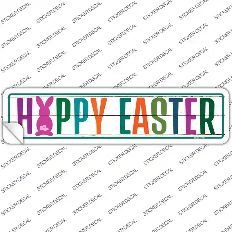 K-1382s-XL Happy Easter Novelty Narrow Sticker Decal - Extra Large