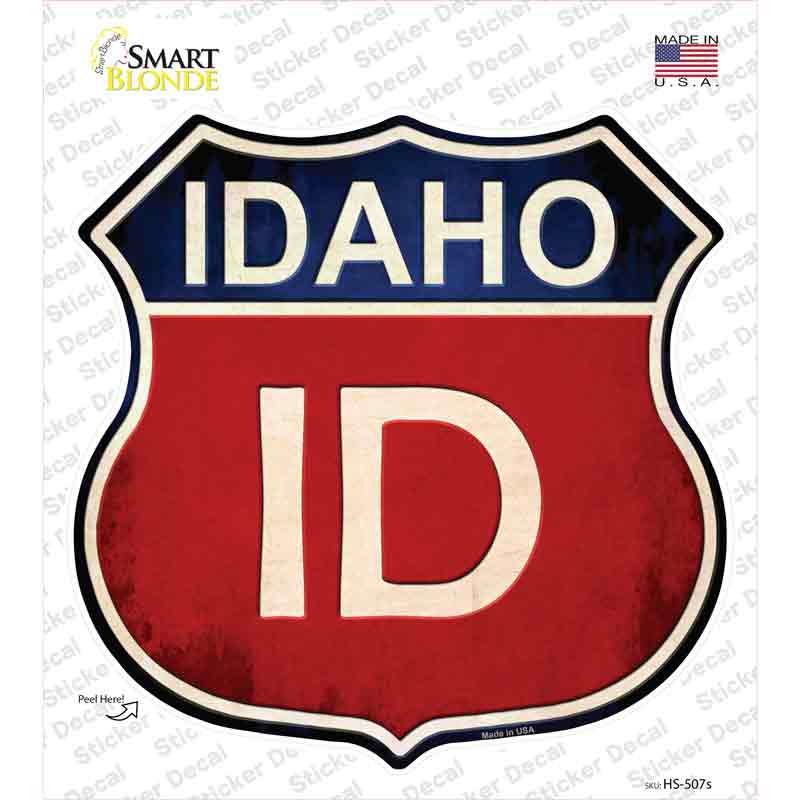 HS-507s-M Idaho Novelty Highway Shield Sticker Decal - Medium