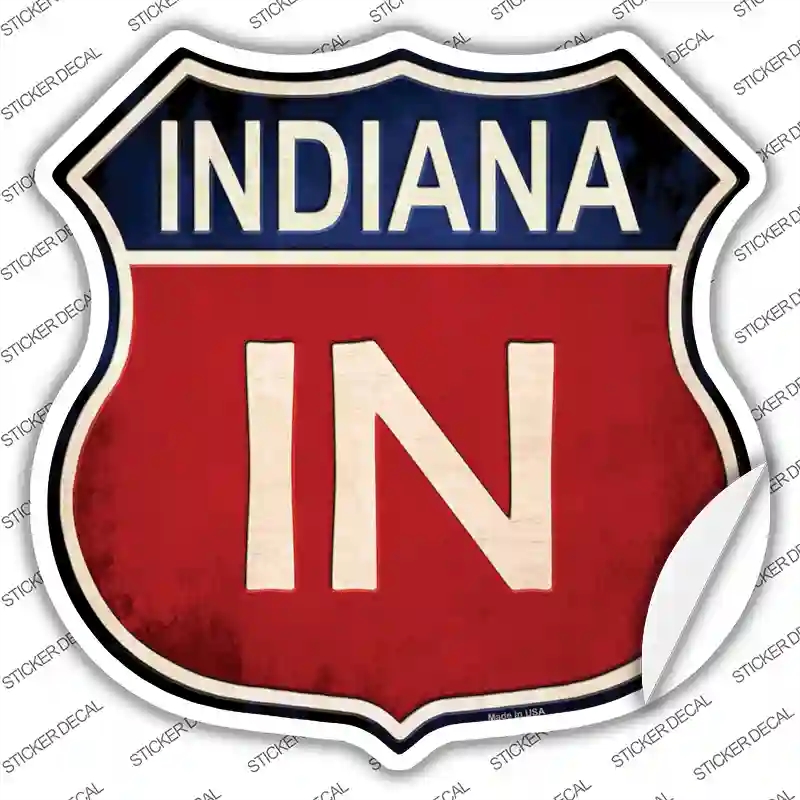HS-509s-XL Indiana Novelty Highway Shield Sticker Decal - Extra Large